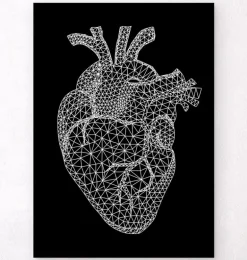 Coeur géométrique minimal - Noir