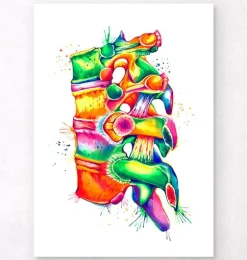 Colonne vertébrale II - Aquarelle