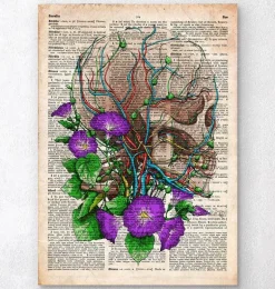 Crâne avec des fleurs - Dictionnaire