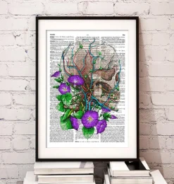 Crâne avec des fleurs - Dictionnaire