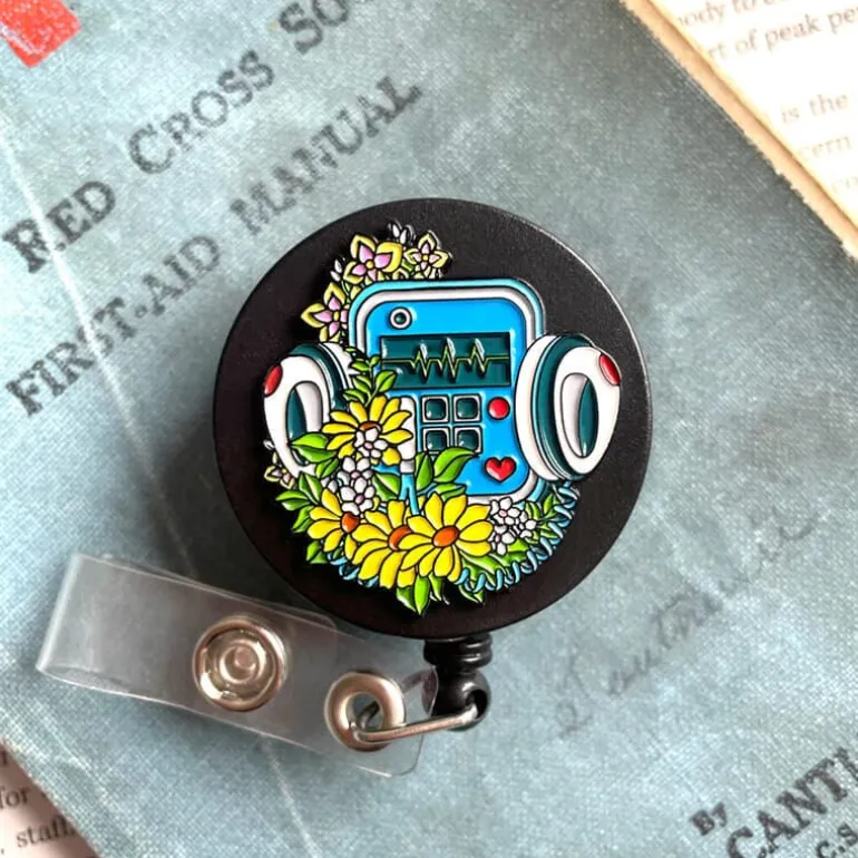 Defibrillator Porte-badge rétractable