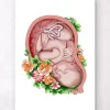 Foetus in a utérus II - Blanc