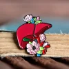 Foie aux fleurs - Pin's émail