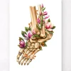 Fracture de la cheville - Floral - Blanc