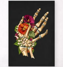 Fracture du poignet - Floral - Noir