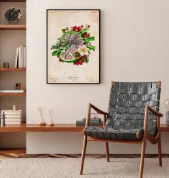 Ganglion lymphatique - Floral - Vintage