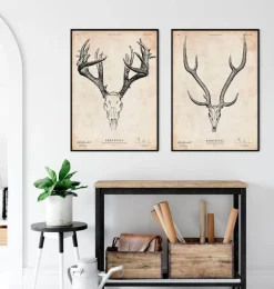 Imprimé crâne de cerf
