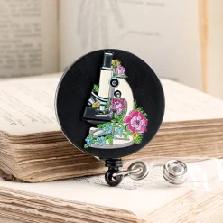 Microscope - Porte-badge rétractable