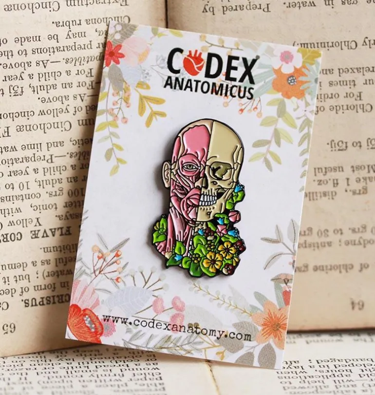 Muscles du visage avec des fleurs - Pins