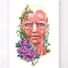 Muscles du visage II - Floral - Blanc