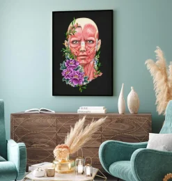 Muscles du visage II - Floral - Noir