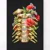 Nerfs cervicaux - Floral - Noir