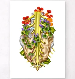 Nerfs sacrés - Floral - Blanc