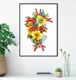 Polygone de Willis - Floral - Blanc