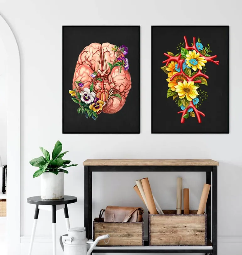 Polygone de Willis - Floral - Noir