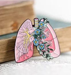 Poumons avec fleurs - Pins