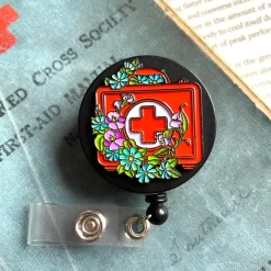 Premiers secours Porte-badge rétractable