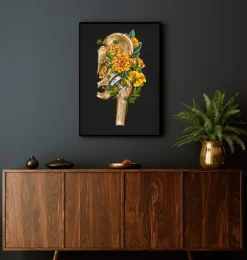 Prothèse totale de hanche - Floral - Noir