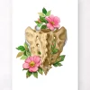 Sacrum et coccyx - Floral - Blanc