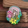 Section de tête et cerveau avec des fleurs - Pins