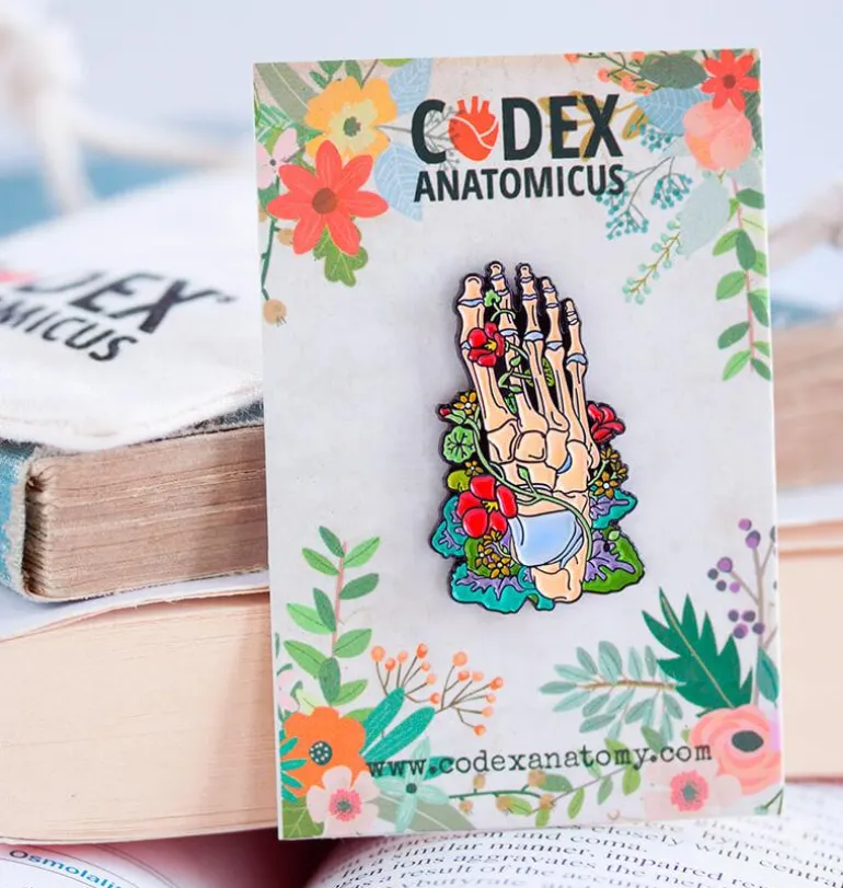 Squelette du pied avec fleurs - Pins