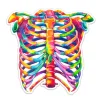 Sticker d'anatomie cage thoracique - Aquarelle