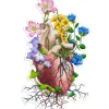 Sticker d'anatomie cardiaque III - Floral