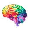 Sticker d'anatomie du cerveau - Aquarelle