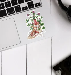 Sticker d'anatomie du pied II - Floral