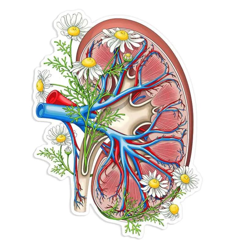 Sticker d'anatomie du rein II - Floral