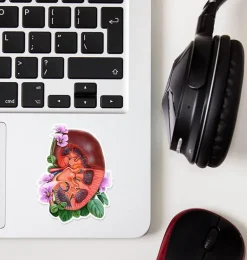 Sticker d'anatomie du rein - Floral