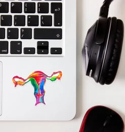 Sticker d'anatomie utérine - Aquarelle