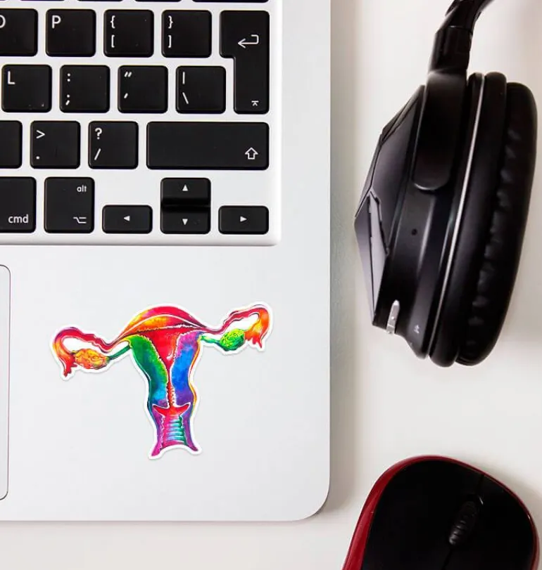 Sticker d'anatomie utérine - Aquarelle