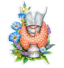 Sticker larynx, aorte, d'anatomie thyroïdienne - Floral