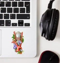 Sticker larynx, aorte, d'anatomie thyroïdienne - Floral