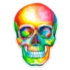 Sticker tête de mort - Aquarelle