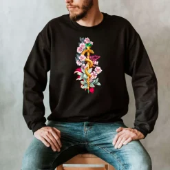 Sweat Unisex Bâton d'Asclépios - Floral