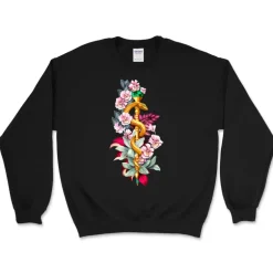 Sweat Unisex Bâton d'Asclépios - Floral