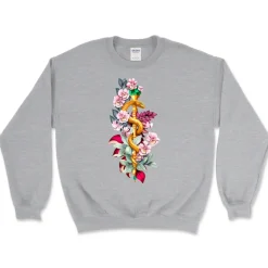 Sweat Unisex Bâton d'Asclépios - Floral
