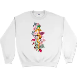 Sweat Unisex Bâton d'Asclépios - Floral