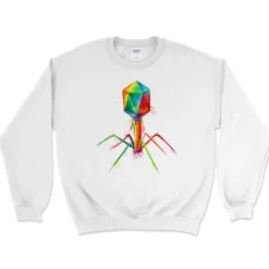 Sweat Unisexe Bacteriophage - Aquarelle