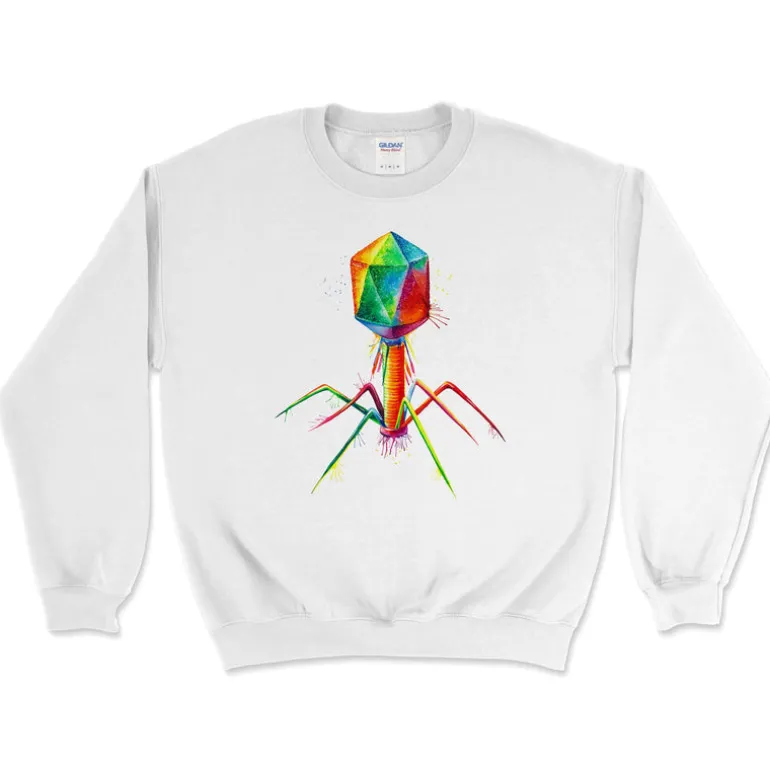 Sweat Unisexe Bacteriophage - Aquarelle