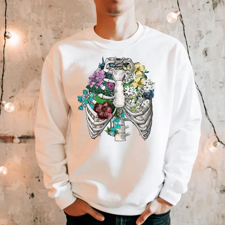 Sweat Unisexe Cage Thoracique - Floral