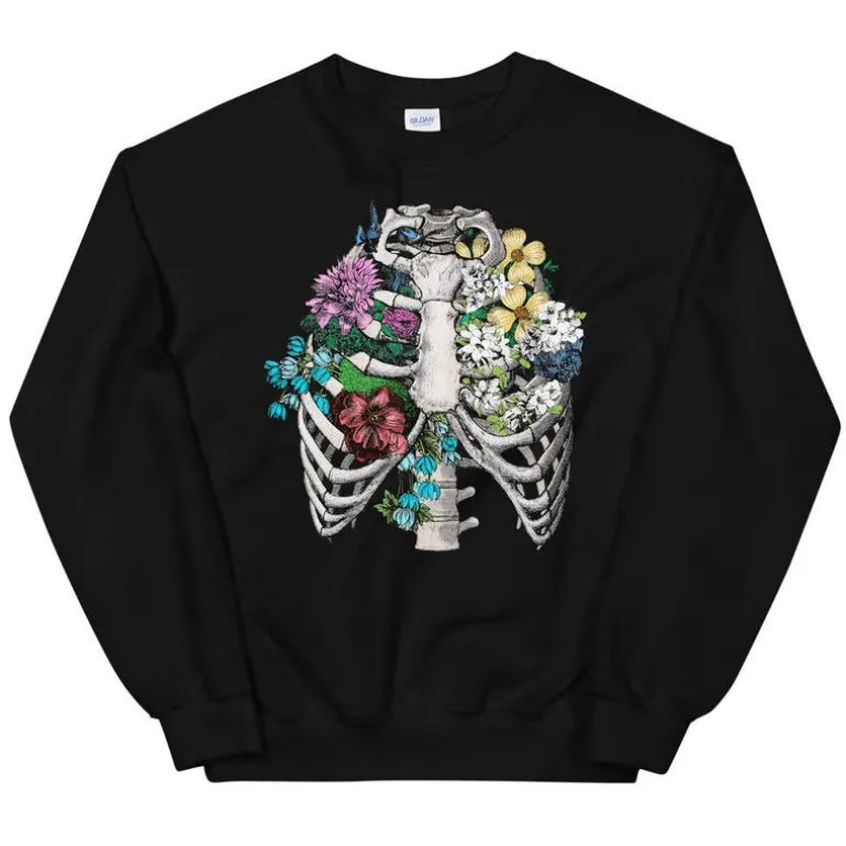 Sweat Unisexe Cage Thoracique - Floral