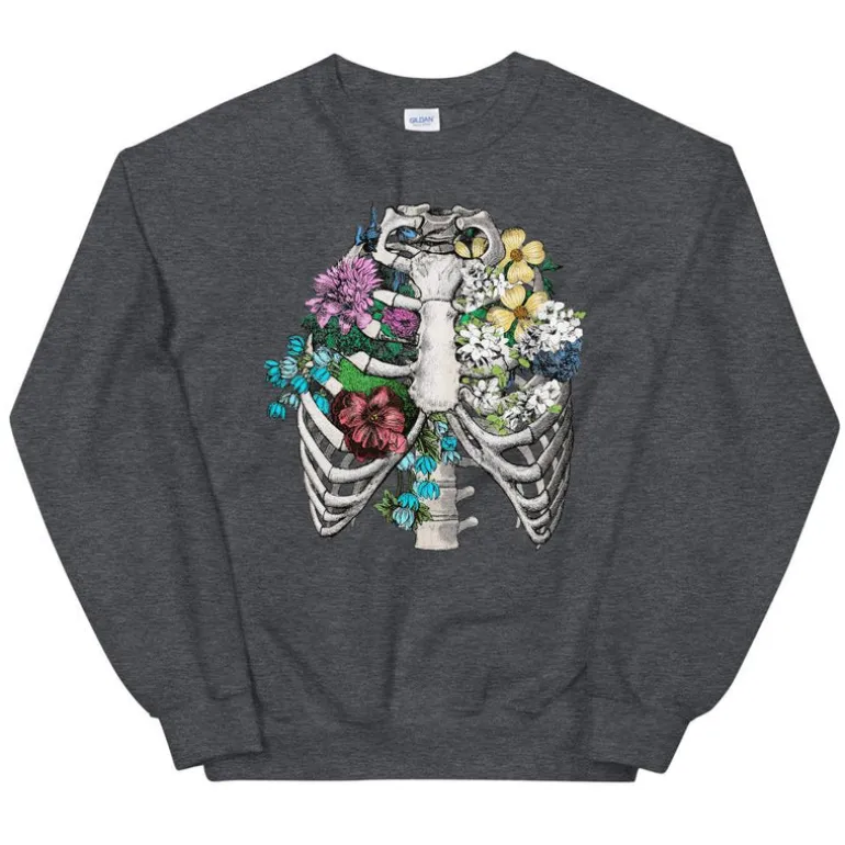 Sweat Unisexe Cage Thoracique - Floral