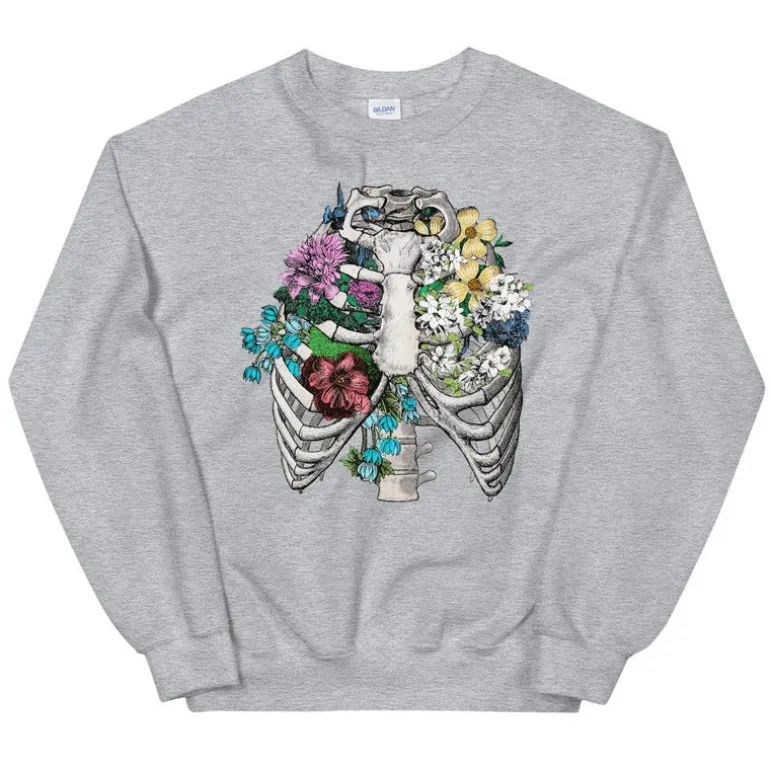 Sweat Unisexe Cage Thoracique - Floral