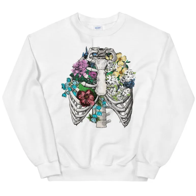 Sweat Unisexe Cage Thoracique - Floral