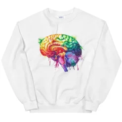 Sweat Unisexe Cerveau - Aquarelle