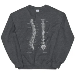 Sweat Unisexe Colonne Vertébrale - Chalkboard