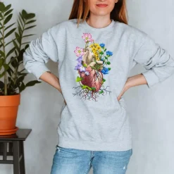 Sweat Unisexe Cœur I - Floral